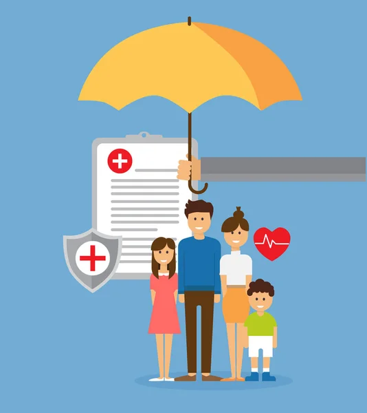 Health Insurance Life Insurance Policy Concept Vector Illustration — 스톡 벡터