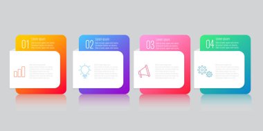 Konuşma kabarcığı düz vektörü ile bilgi grafikleri tasarımı