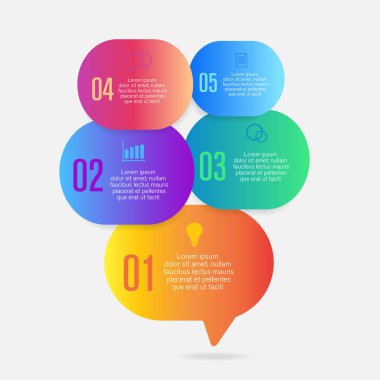 Konuşma baloncuğu ile bilgi grafikleri tasarımı