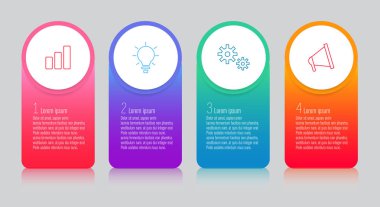 Konuşma balonu tasarımı kavramına sahip bilgi grafikleri tasarımı