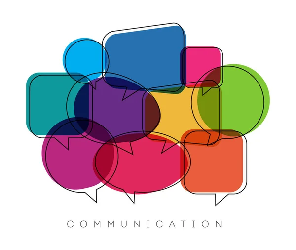 Spraakbellen Communicatieconcept Vectorillustratie — Stockvector