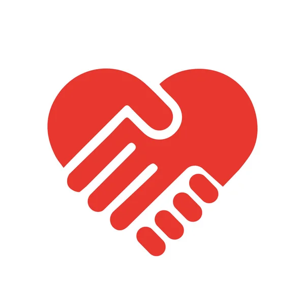 Amour Main Symbole Logo Vecteur — Image vectorielle