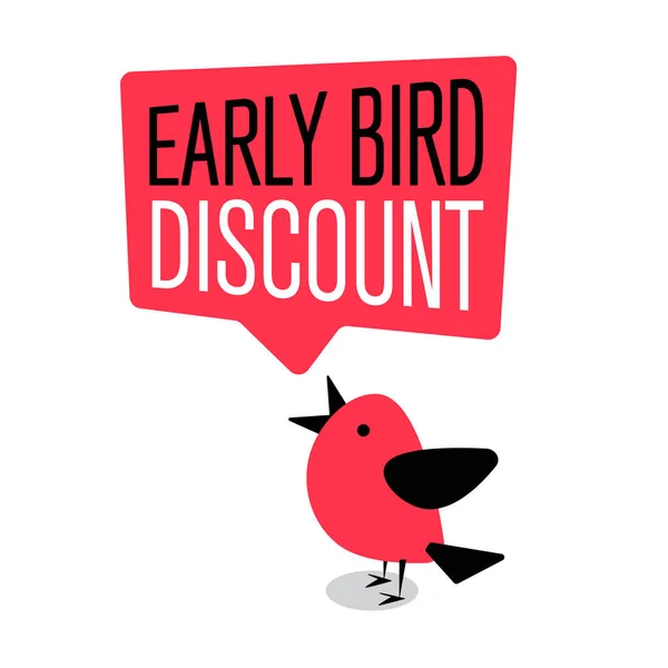 Early Bird Special Discount Sale Offer Banner Poster — Stock Vector