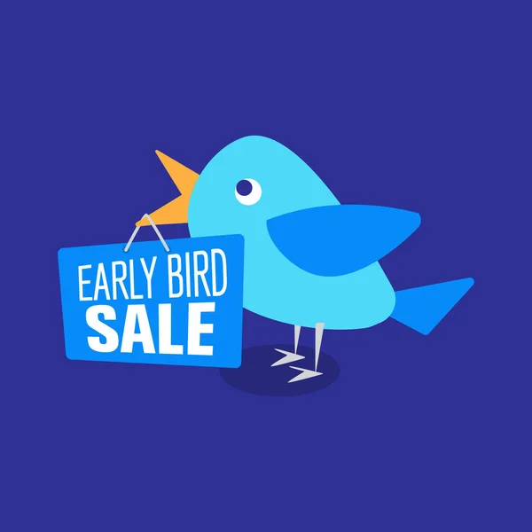 Early Bird Özel Ndirim Etkinliği Afişi Veya Poster — Stok Vektör