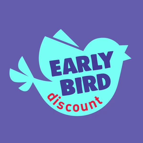 Early Bird Özel Ndirim Etkinliği Afişi Veya Poster — Stok Vektör