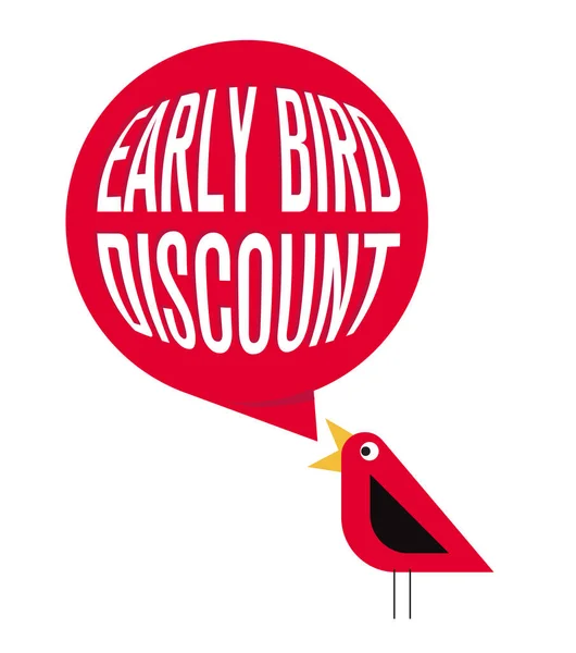 Early Bird Özel Ndirim Etkinliği Afişi Veya Poster — Stok Vektör