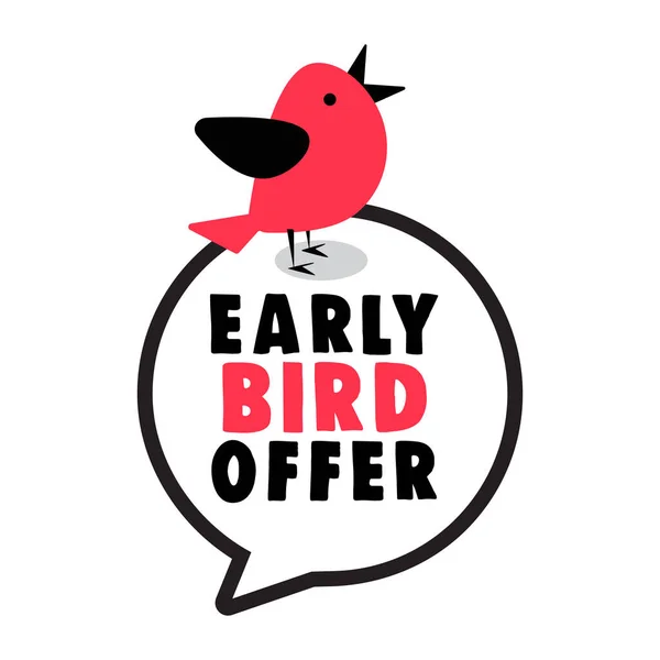 Early Bird Özel Ndirim Etkinliği Afişi Veya Poster — Stok Vektör