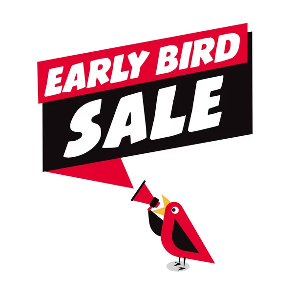 Drucken Early Bird Sonderrabatt Verkauf Event Banner Oder Poster — Stockvektor