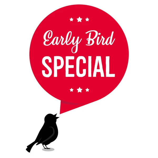 Early Bird Special Discount Sale Event Banner Poster — Stock Vector