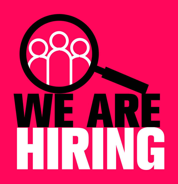 мы нанимаем, подбираем талантливого человека для найма, векторная иллюстрация