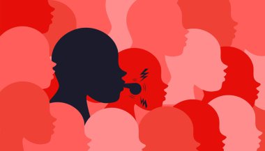 Muhbir çalışanı konsepti, vektör illüstrasyonu