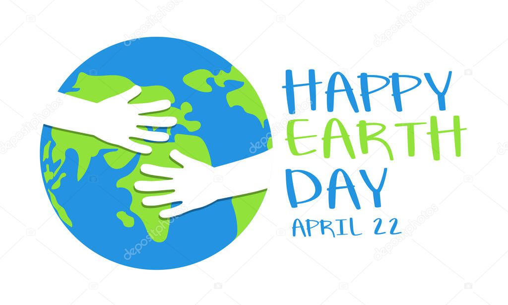 Happy Earth Day concept, banner, vector illustration
