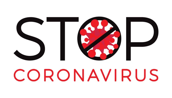 Stop Covid Sign Symbol Coronavirus Conception Vector Illustration — 스톡 벡터