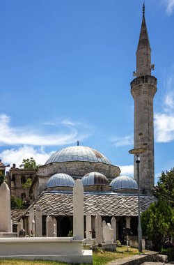 MOSTAR, BOSNIA - AUG 23, 2016: Cathedral Mostar mosque  clipart