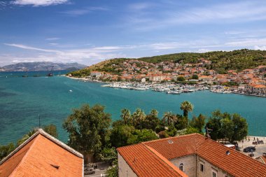 Trogir, Hırvatistan, şehrin panoramik, Hırvat turizm