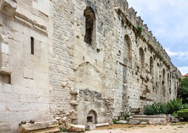 Split, Hırvatistan. Diocletianus Sarayı duvar