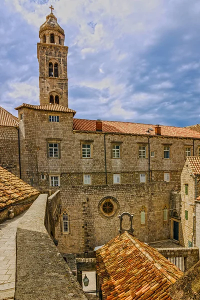 Kroatien. antike Stadt Dubrovnik Sonnenuntergang Panoramablick — Stockfoto