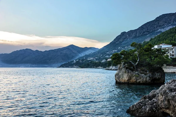 크로아티아, 렐 라 바다 전망, 아드리아 해, 달마티아 Makar의 해변 — 스톡 사진