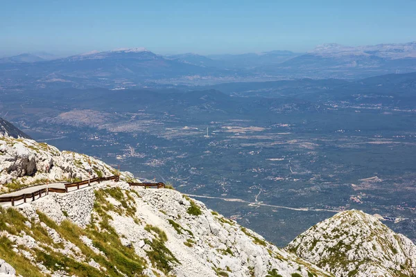 Croatie, Dalmatie, montagne Biokovo mer paysage panoramique — Photo