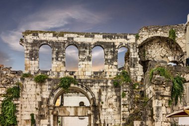 Kalıntıları Hırvatistan, Split, Diocletian Sarayı duvar