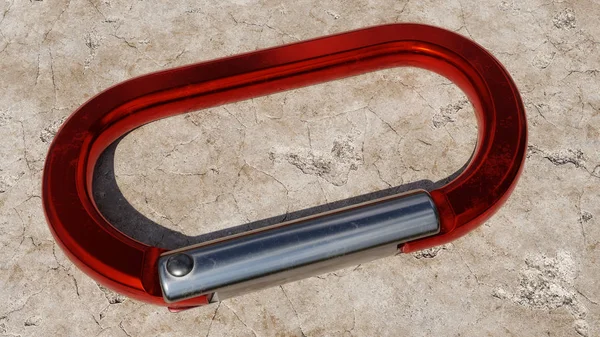 Κόκκινο carabiner — Φωτογραφία Αρχείου