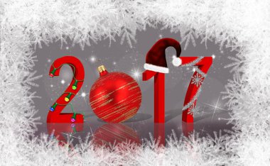 Yılbaşı yeni yıl 2017 dekore edilmiş