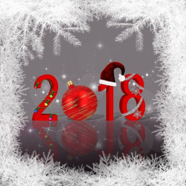 Yılbaşı yeni yıl 2018 dekore edilmiş