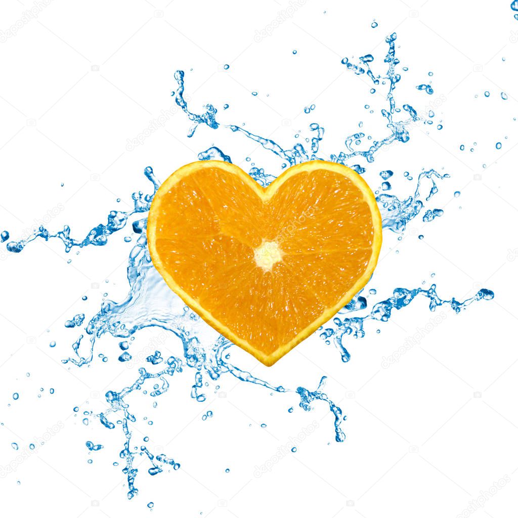 Slice of Heart Shaped Orange