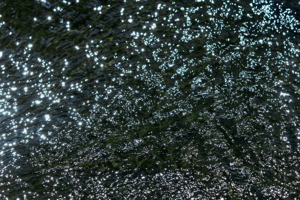 Closeup Photo Background Material Pure Water Flow Reflecting Glitter Sunlight — 스톡 사진