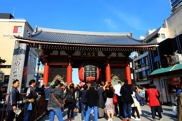 Japonya Tokyo Daki Kasım 2019 Sensoji Tapınağı 645 Yılında Inşa — Stok fotoğraf