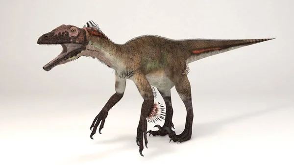 Utahraptor federn-dinosaurier Stockbild