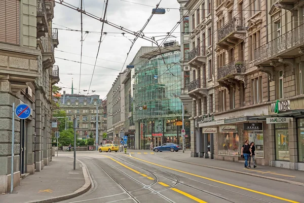 Цюрих Швейцария Июня 2017 Внутренний Город Цюриха Старыми Современными Фасадными — стоковое фото