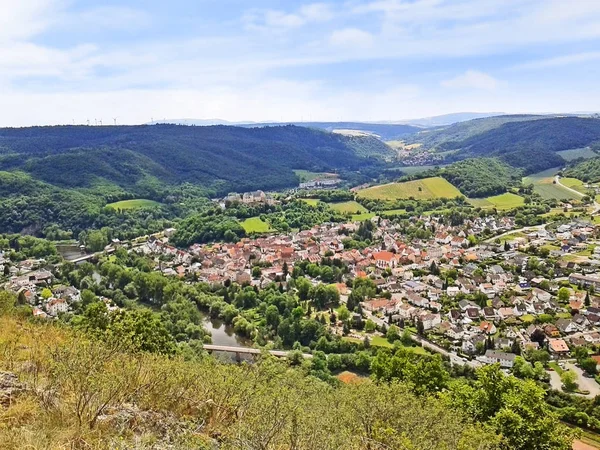 Bad Munster am Stein with Ebernburg — Stockfoto