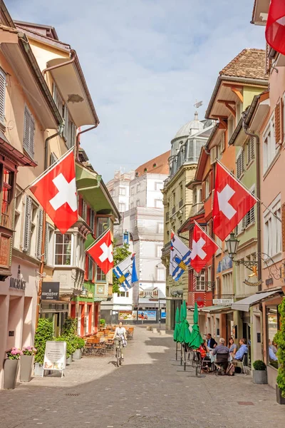 Curych, Augustiner - Gasse, Lindenhof quarter — Stock fotografie