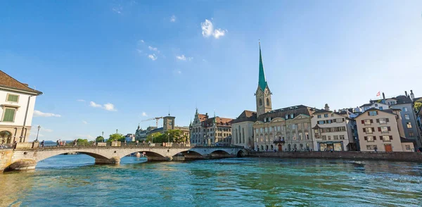 Minster Fraumunster panorama, Zurich — Stock Photo, Image