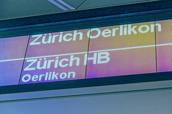 Trein teken Centraalstation Zürich — Stockfoto