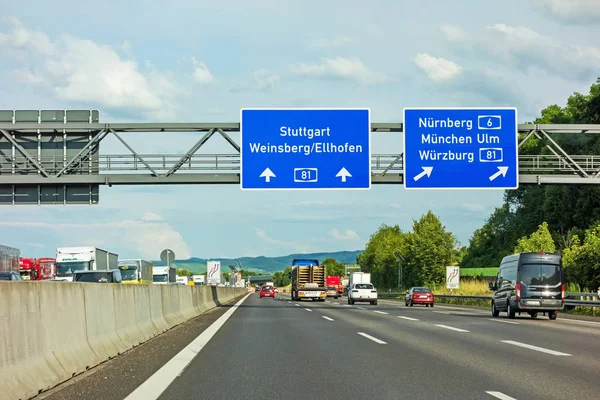 Motorväg A6 - Kreuz Weinsberg, Tyskland — Stockfoto