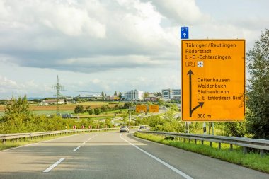 Federal Otoyol işareti Bundesstrasse B27, Tübingen / Reutlingen