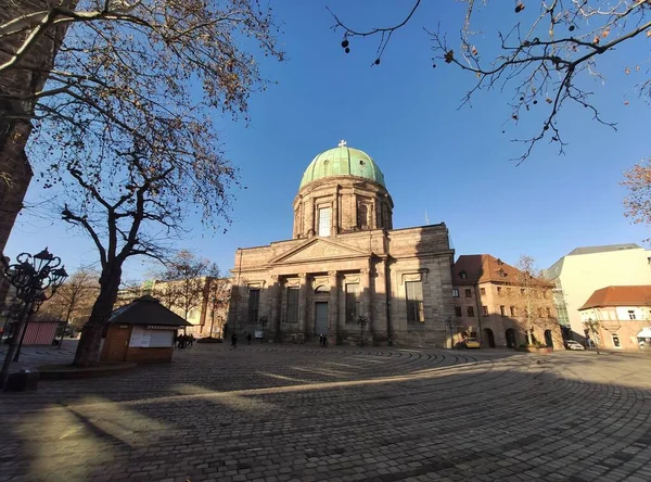 Nuremberg Tyskland Januar 2020 Church Elisabeth Center Nuremberg Place Jokobsplatz – stockfoto