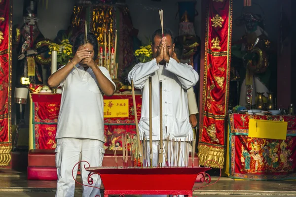 Buddhist festival in Chinese temple in Trang, Thailand — Stock Photo, Image