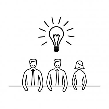 Toplantı ortak fikir iş simgesi 