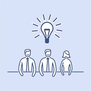 Toplantı ortak fikir iş simgesi 