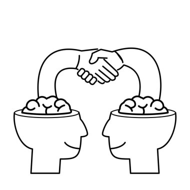 Başlamak yukarıya. karşılıklı iş çizimi 