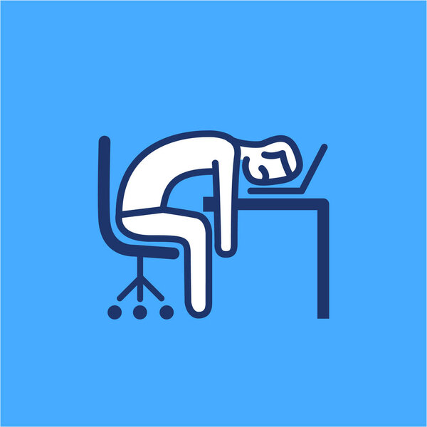 businessman with head on desk