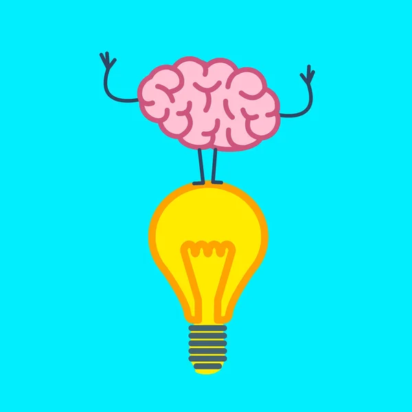 Diseño de Cerebro en la idea — Vector de stock