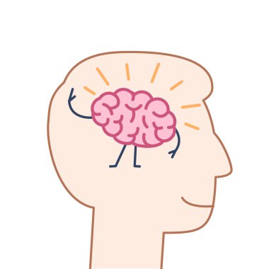 Mutlu kafanın içinde mutlu beyin. 