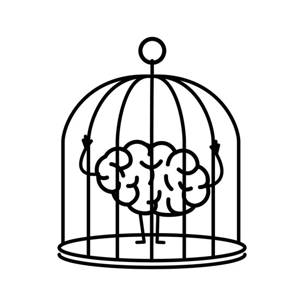 Полонений і ув'язнений розум — стоковий вектор