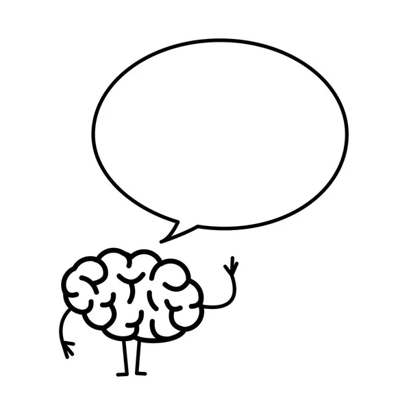 Mozek s řeči buble — Stockový vektor