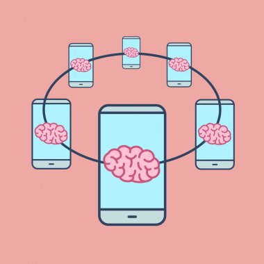 akıllı telefonlar ile bağlı beyin ağ