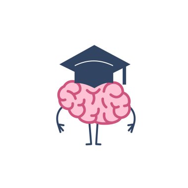 Beyin akademik şapkalı 